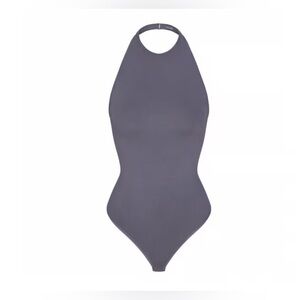 Skims Outdoor Halter Bodysuit Steel Blue L NWT
